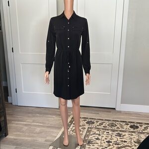 Calvin Klein Black Long Sleeve Dress